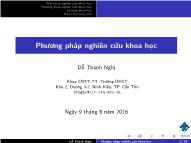 Bài giảng Nghiên cứu khoa học - Phương pháp nghiên cứu khoa học - Đỗ Thanh Nghị