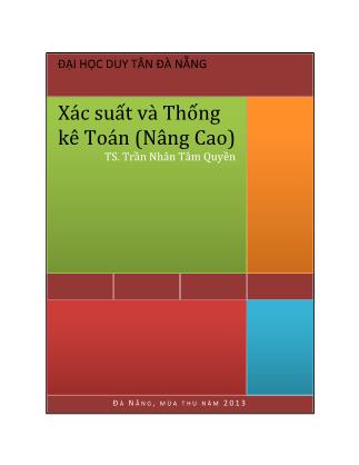 Bài giảng Xác suất và Thống kê Toán (Nâng cao)