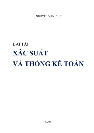 Bài tập Xác suất và thống kê toán