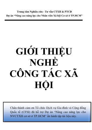 Giới thiệu nghề Công tác xã hội