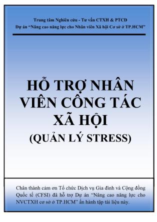 Hỗ trợ nhân viên công tác xã hội (Quản lý stress)