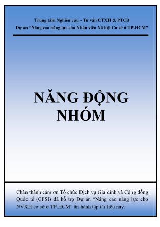 Nâng cao năng lực cho nhân viên xã hội cơ sở ở TP. HCM - Năng động nhóm