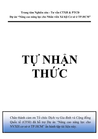 Nâng cao năng lực cho nhân viên xã hội cơ sở ở TP. HCM - Tự nhận thức