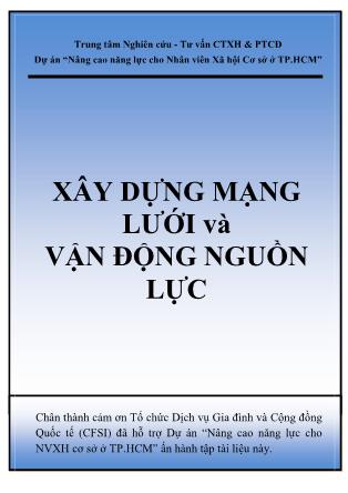 Nâng cao năng lực cho nhân viên xã hội cơ sở ở TP. HCM - Xây dựng mạng lưới và vận động nguồn lực