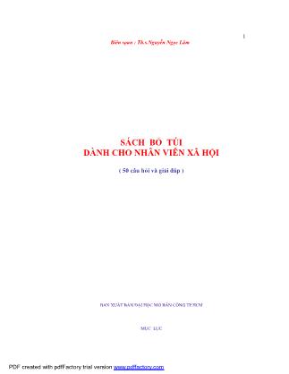 Sách bỏ túi dành cho nhân viên xã hội (Phần 1)