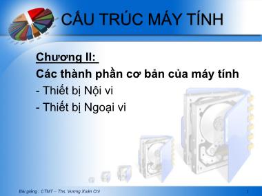 Bài giảng Cấu trúc máy tính - Chương II: Các thành phần cơ bản của máy tính