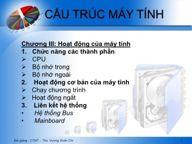 Bài giảng Cấu trúc máy tính - Chương III: Hoạt động của máy tính