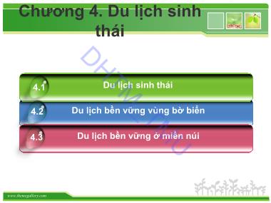 Bài giảng Du lịch bền vững - Chương 4: Du lịch sinh thái