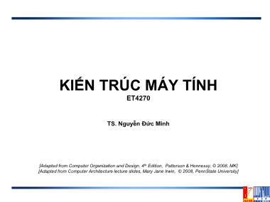 Bài giảng Kiến trúc máy tính - Chương 3: Bộ xử lý - Nguyễn Đức Minh