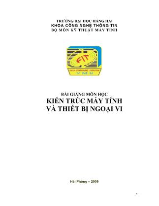 Bài giảng Kiến trúc máy tính và thiết bị ngoại vi