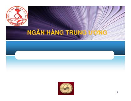 Bài giảng Ngân hàng Trung ương