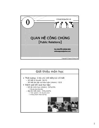 Bài giảng Quan hệ công chúng - Nguyễn Hoàng Sinh