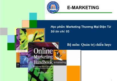 Bài giảng Quản trị chiến lược - Chương 1: Tổng quan về Marketing thương mại điện tử