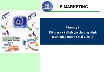 Bài giảng Quản trị chiến lược - Chương 8: Kiểm tra và đánh giá chương trình marketing thương mại điện tử
