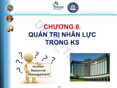 Bài giảng Quản trị dịch vụ khách sạn du lịch - Chương 8: Quản trị nhân lực trong khách sạn