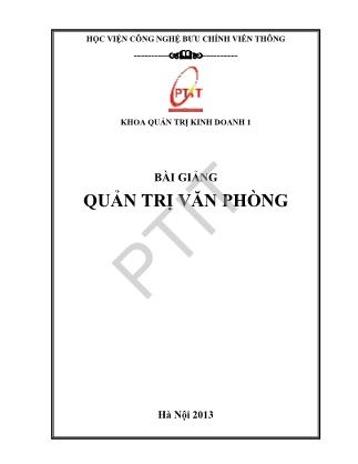 Bài giảng Quản trị văn phòng