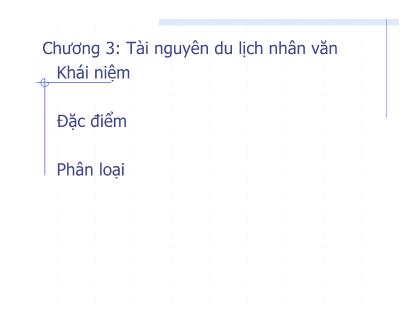 Bài giảng Tài nguyên du lịch nhân văn