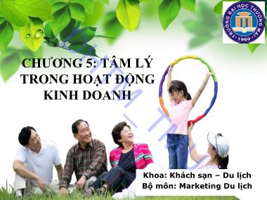 Bài giảng Tâm lý quản trị kinh doanh - Chương 5: Tâm lý trong hoạt động kinh doanh