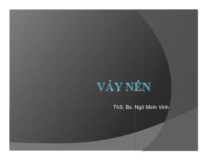 Bài giảng Vảy nến - Ngô Minh Vinh