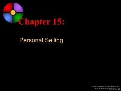 Basic Marketing - Chapter 15: Personal Selling