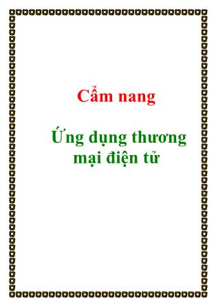 Cẩm nang Ứng dụng thương mại điện tử