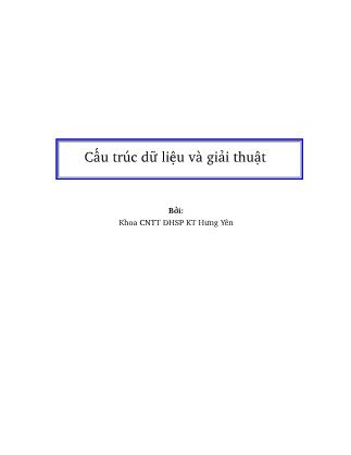 Cấu trúc dữ liệu và giải thuật