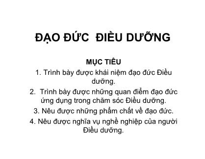 Đạo đức điều dưỡng