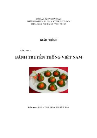 Giáo trình Bánh truyền thống Việt Nam - Trần Thị Bích Vân