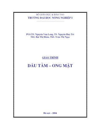 Giáo trình Dâu tằm - Ong mật - Nguyễn Văn Long