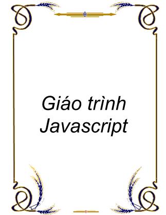 Giáo trình Javascript