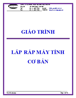 Giáo trình Lắp ráp máy vi tính cơ bản