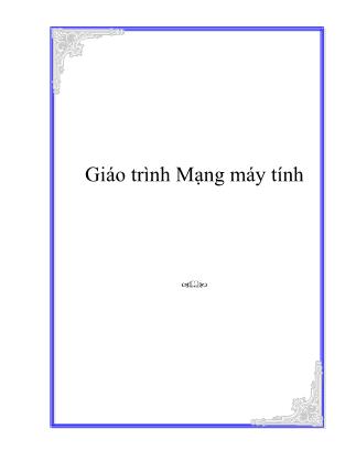 Giáo trình Mạng máy tính