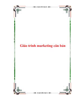 Giáo trình Marketing căn bản