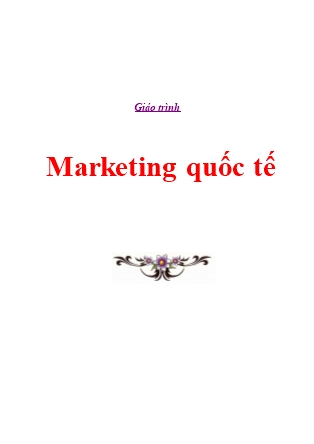 Giáo trình Marketing quốc tế