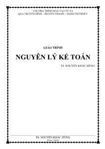 Giáo trình Nguyên lý kế toán - Nguyễn Khắc Hùng