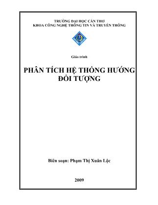 Giáo trình Phân tích hệ thống hướng đối tượng - Phạm Thị Xuân Lộc