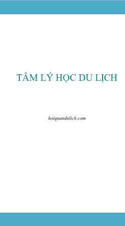 Giáo trình Tâm lý học du lịch