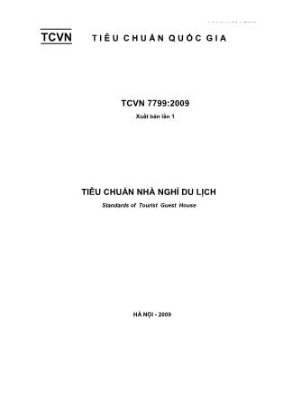 Giáo trình Tiêu chuẩn nhà nghỉ du lịch