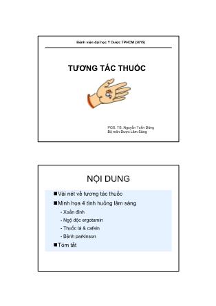 Giáo trình Tương tác thuốc