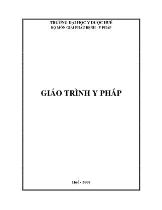 Giáo trình Y pháp - Lê Trọng Lân