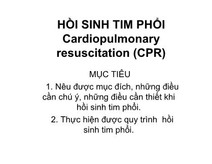 Hồi sinh tim phổi