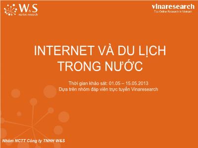 Internet và du lịch trong nước