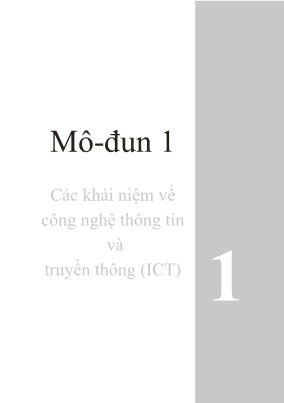 Mô-Đun 1 - Các khái niệm về công nghệ thông tin và truyền thông (ICT)