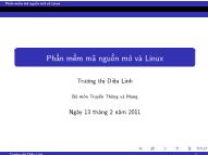 Phần mền mã nguồn mở và Linux - Trương Thị Diệu Linh