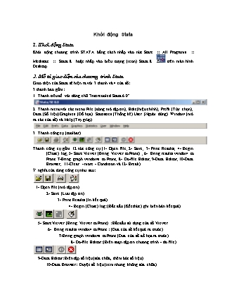 Phương pháp nghiên cứu khoa học - Bài 19: Khởi động Stata
