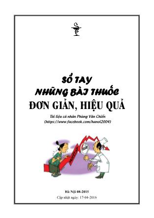 Sổ tay những bài thuốc đơn giản, hiệu quả