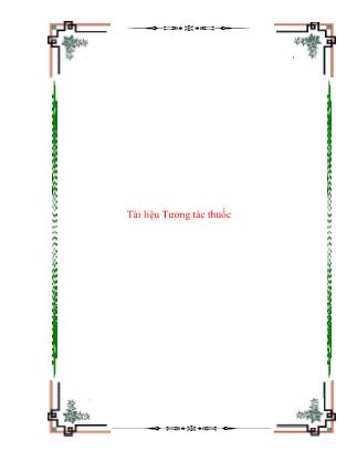 Tài liệu Tương tác thuốc