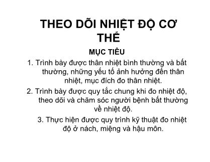 Theo dõi nhiệt độ cơ thể