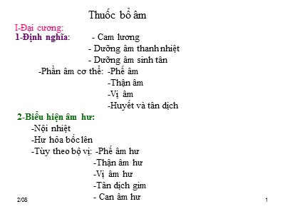 Thuốc bổ âm