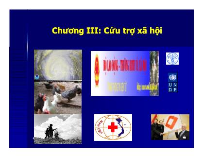 Bài giảng An sinh xã hội - Chương III: Cứu trợ xã hội